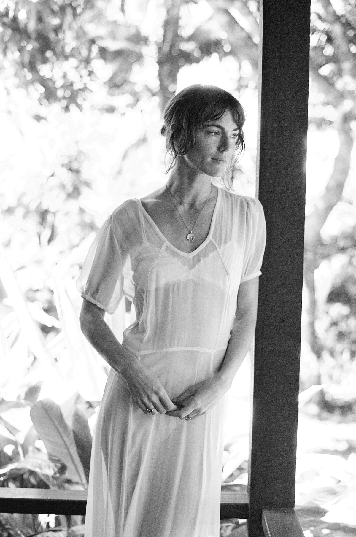 Fern Silk Chiffon Maxi Dress