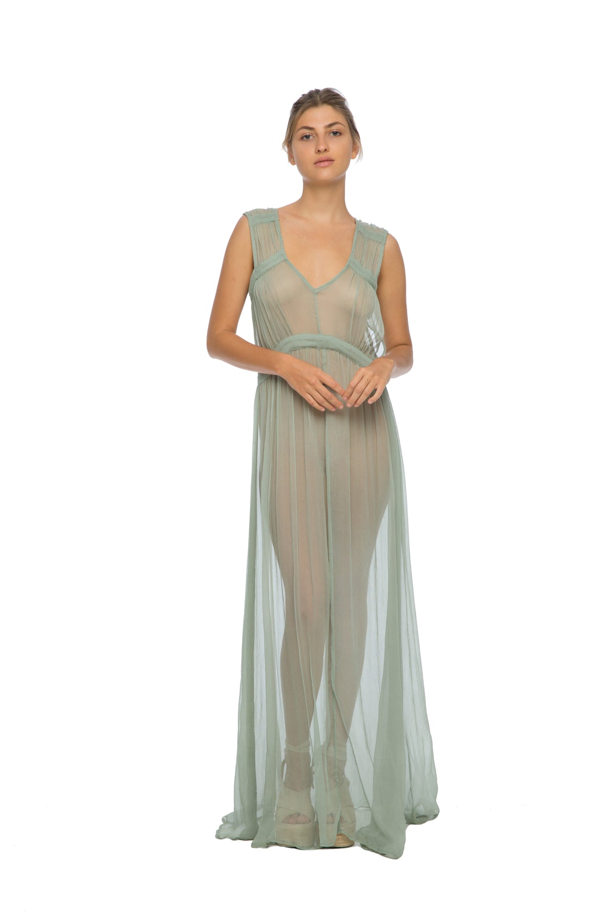 Maya Silk Crinkle Chiffon Dress