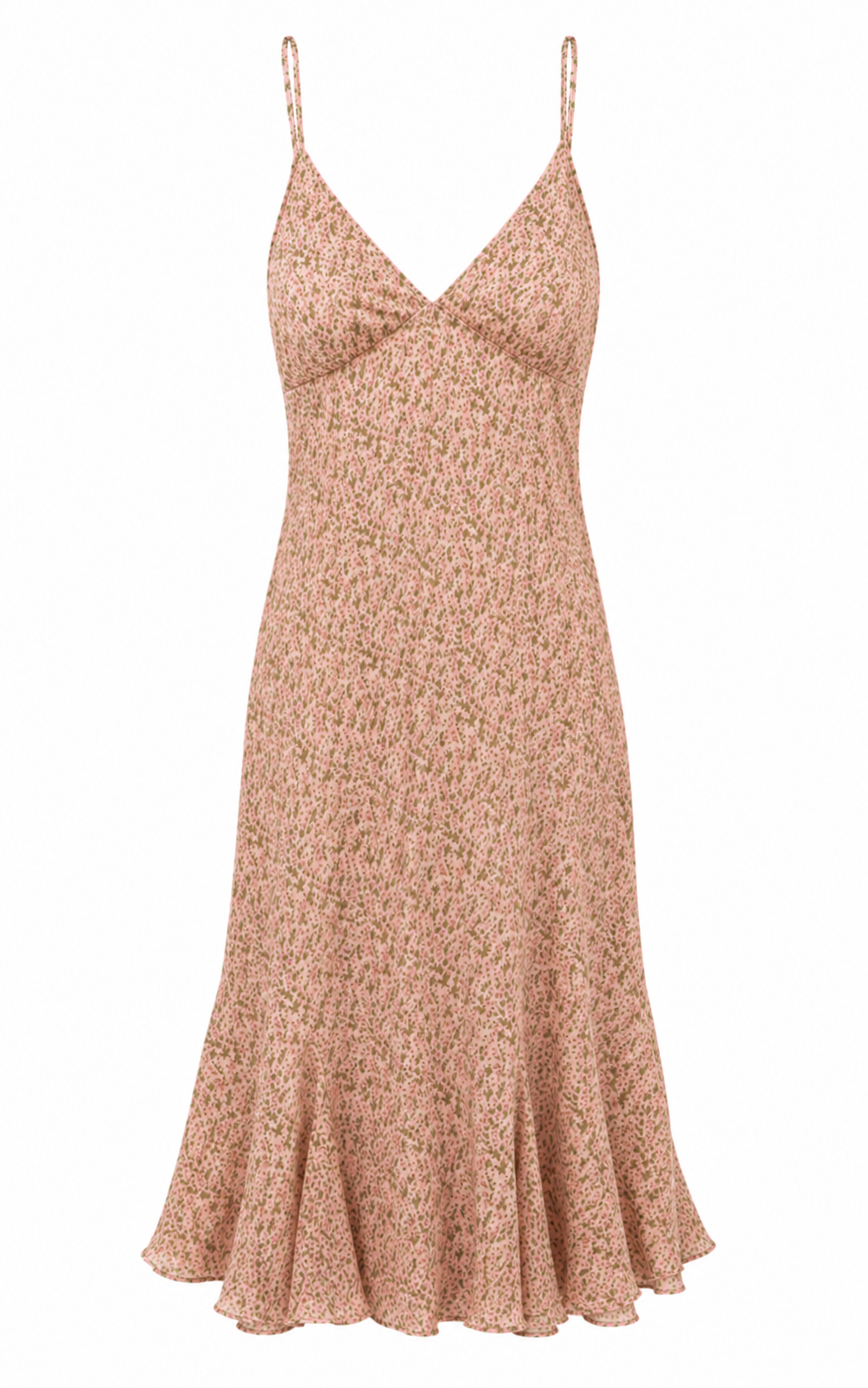 Flores De Jardim Bias Cut Mid Dress