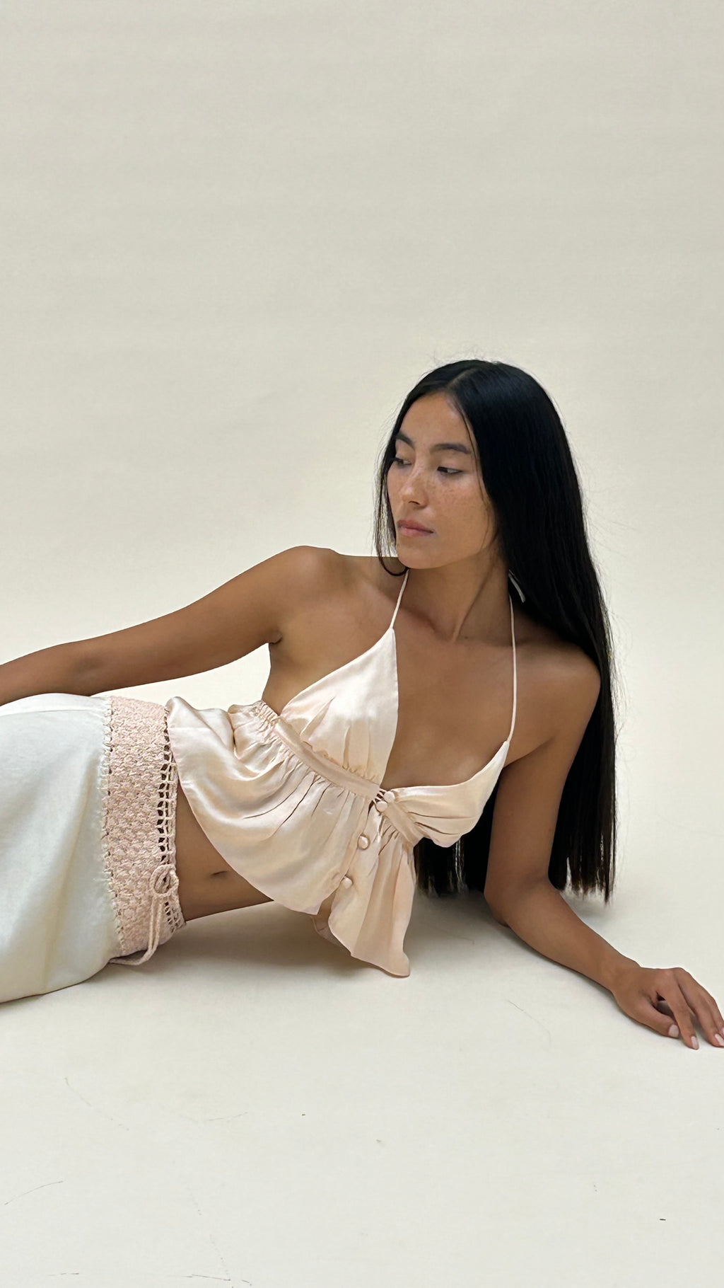 Claudia Bias Cut Silk Skirt