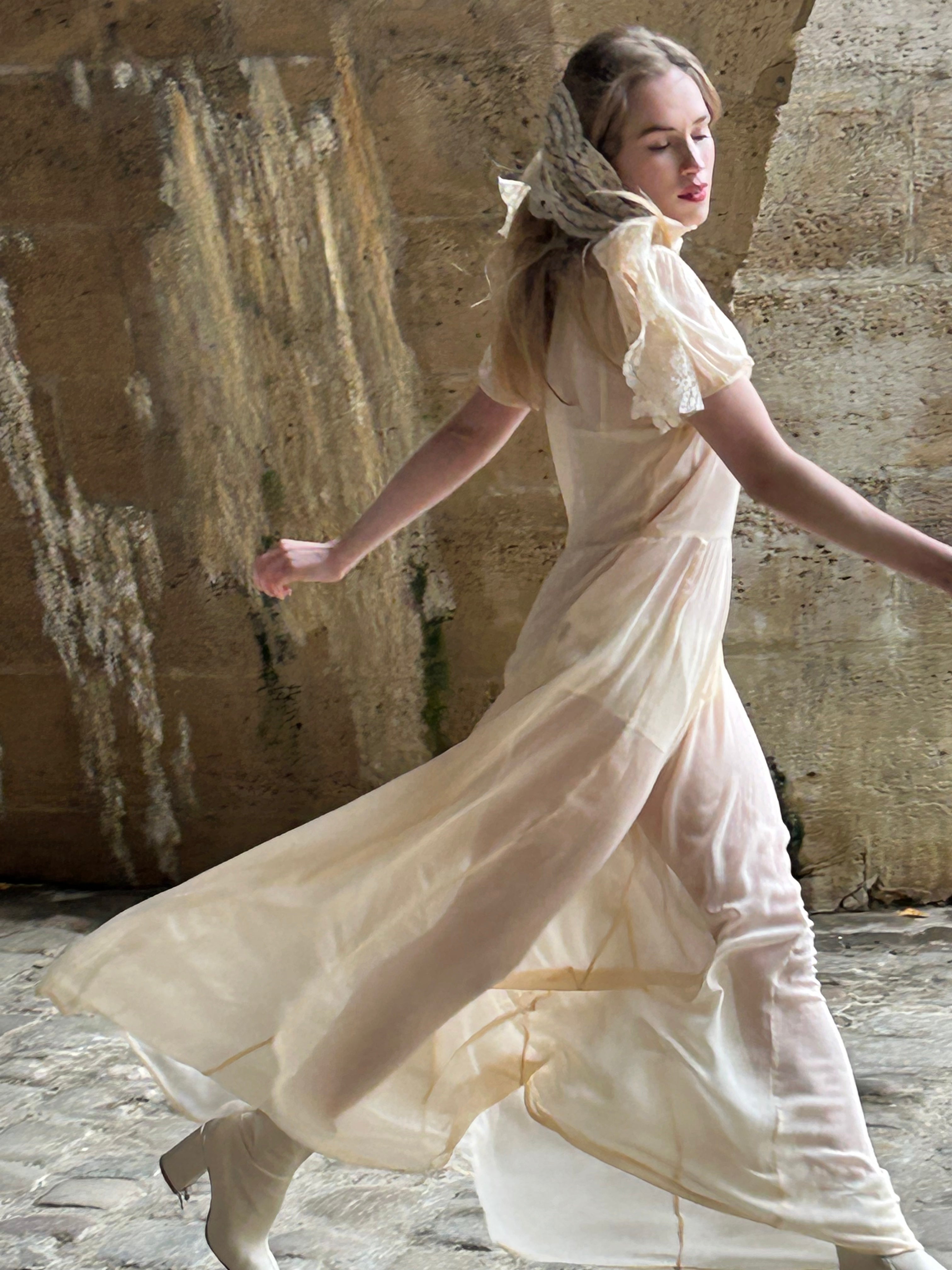 Fern Silk Chiffon Maxi Dress