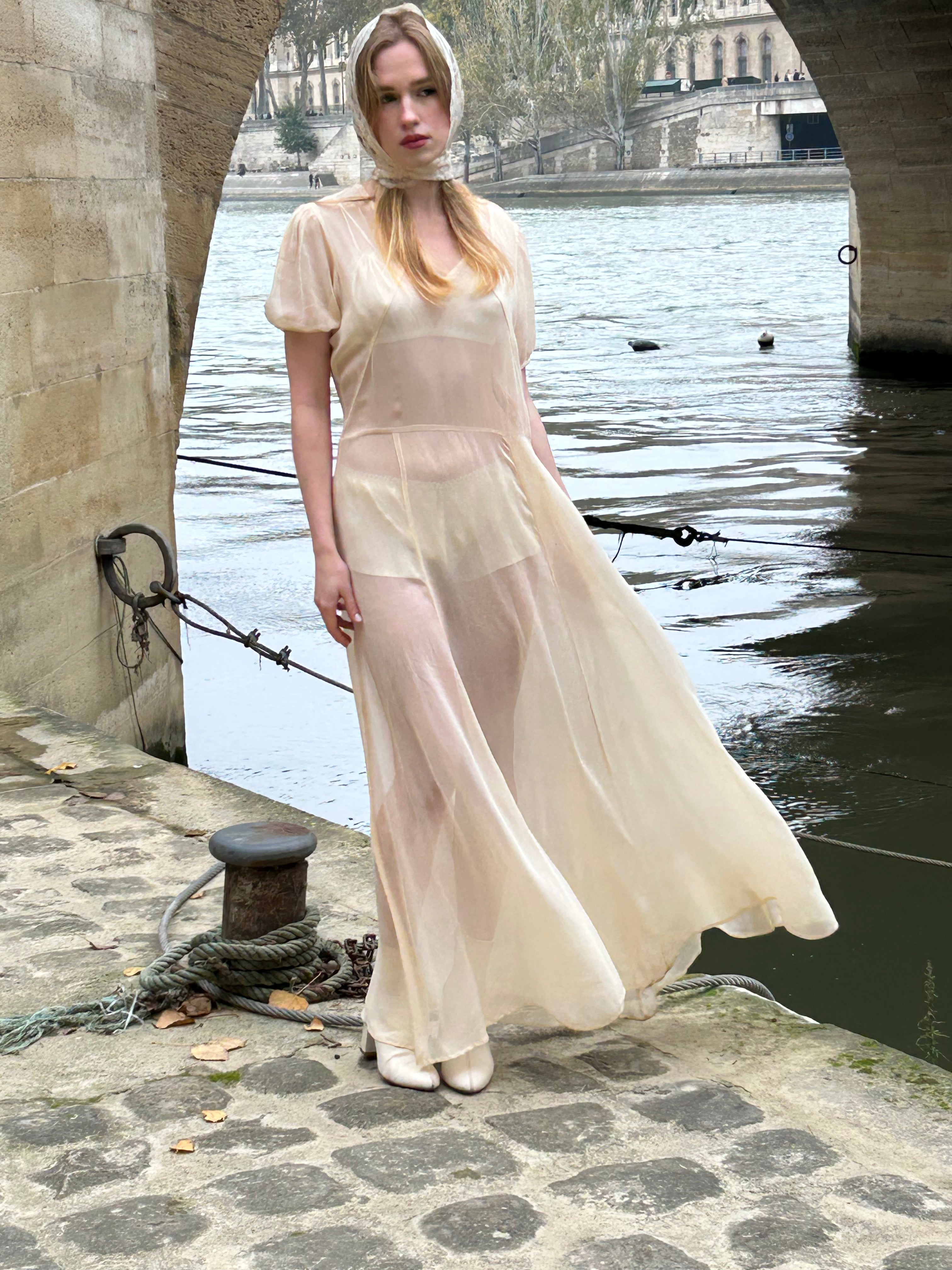 Fern Silk Chiffon Maxi Dress