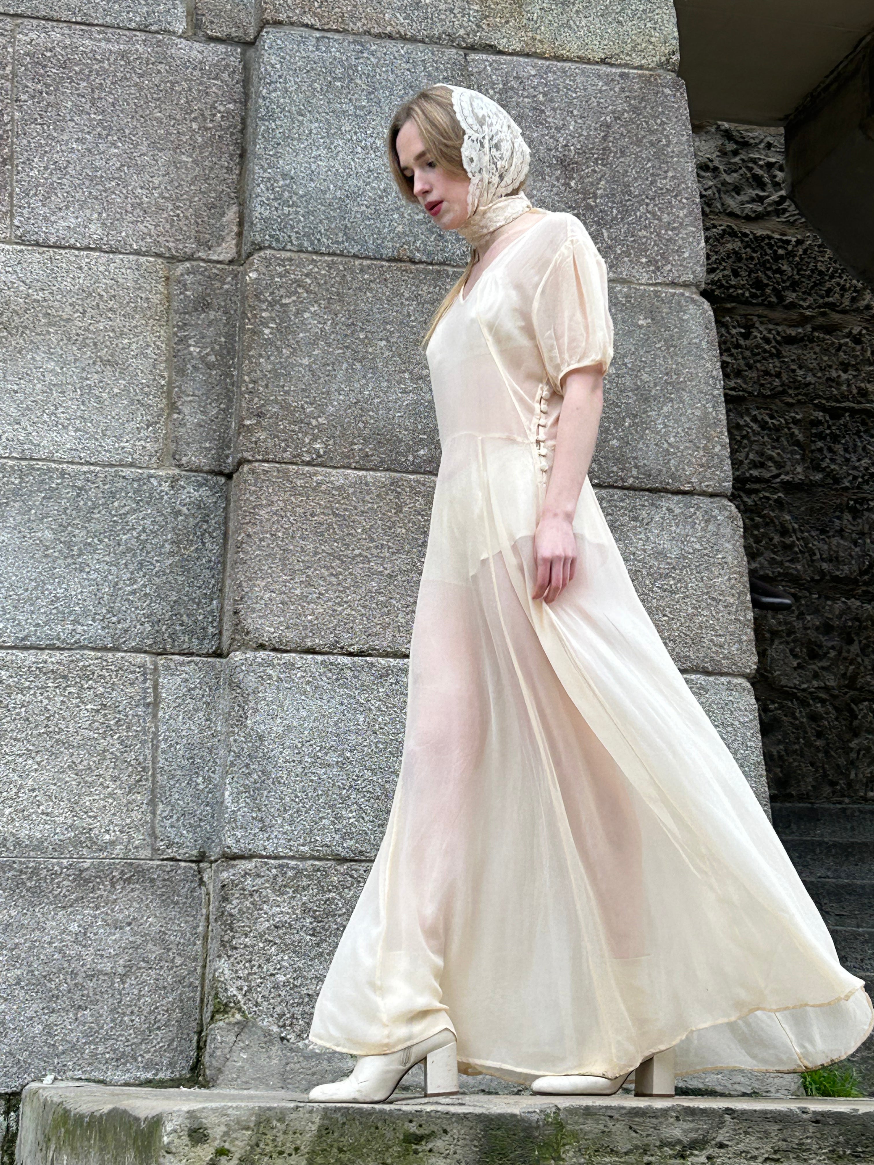 Fern Silk Chiffon Maxi Dress