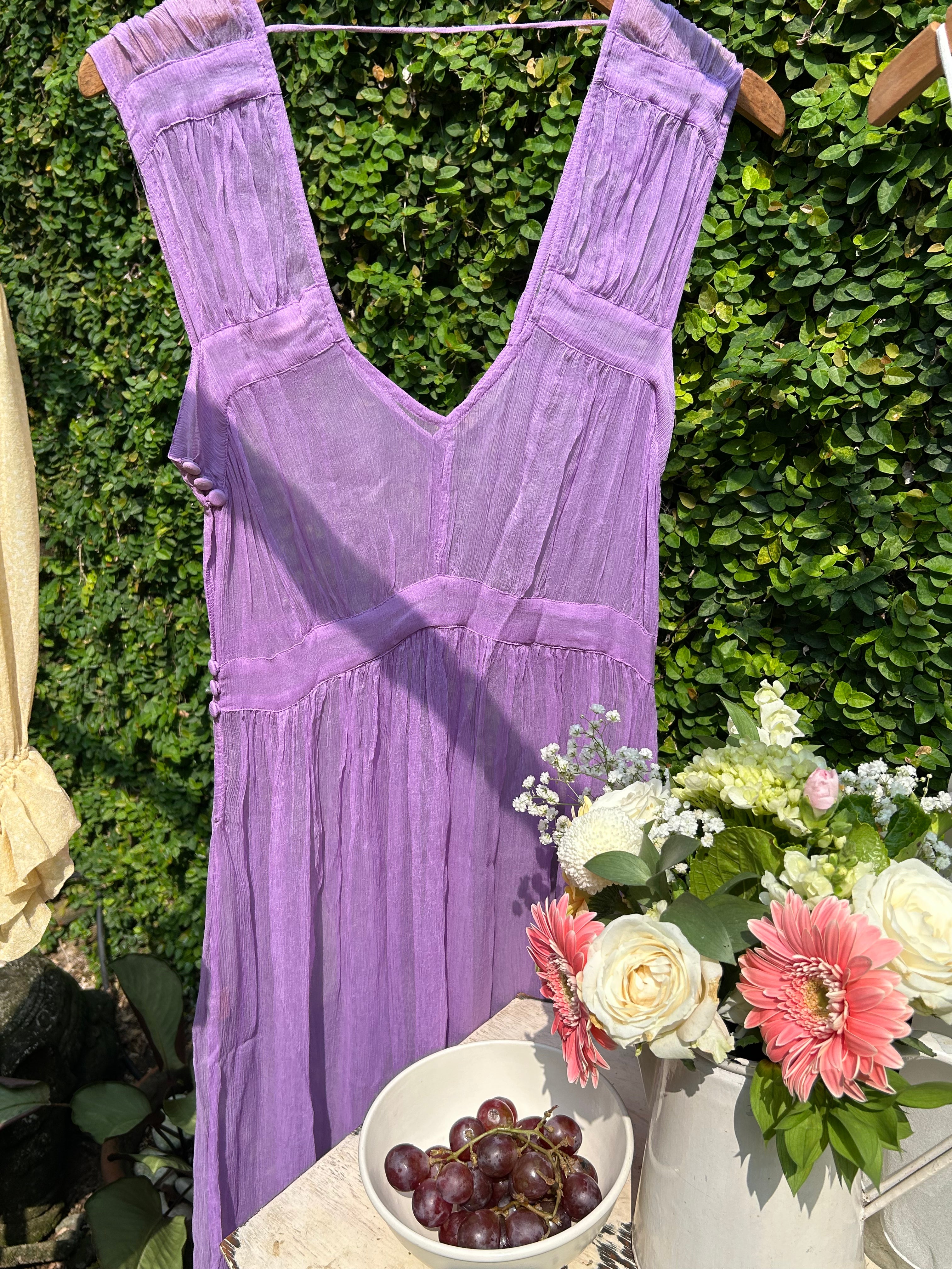 Maya Silk Crinkle Chiffon Dress