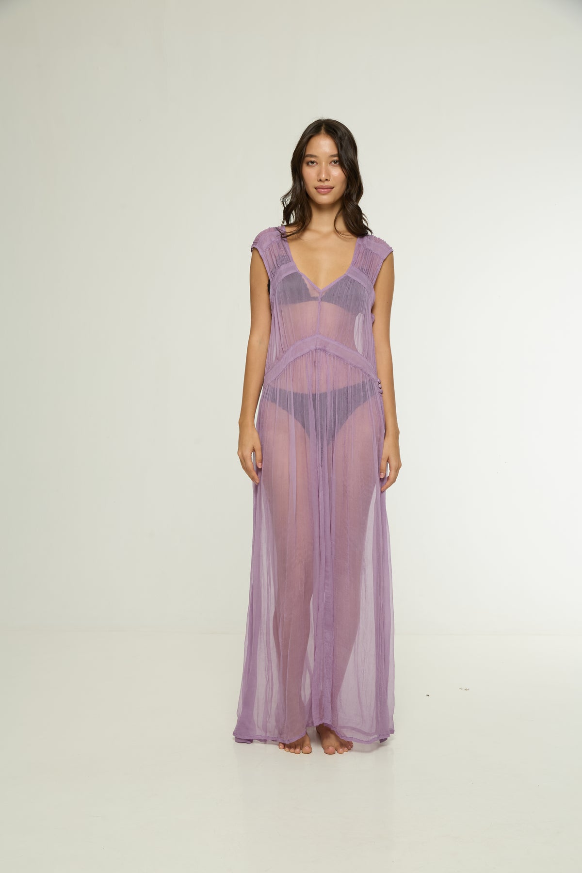 Maya Silk Crinkle Chiffon Dress