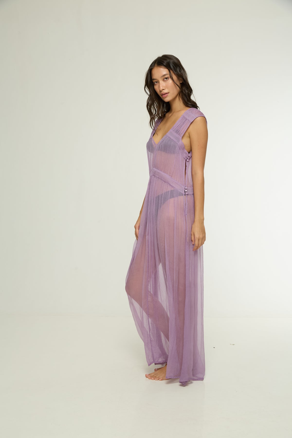 Maya Silk Crinkle Chiffon Dress
