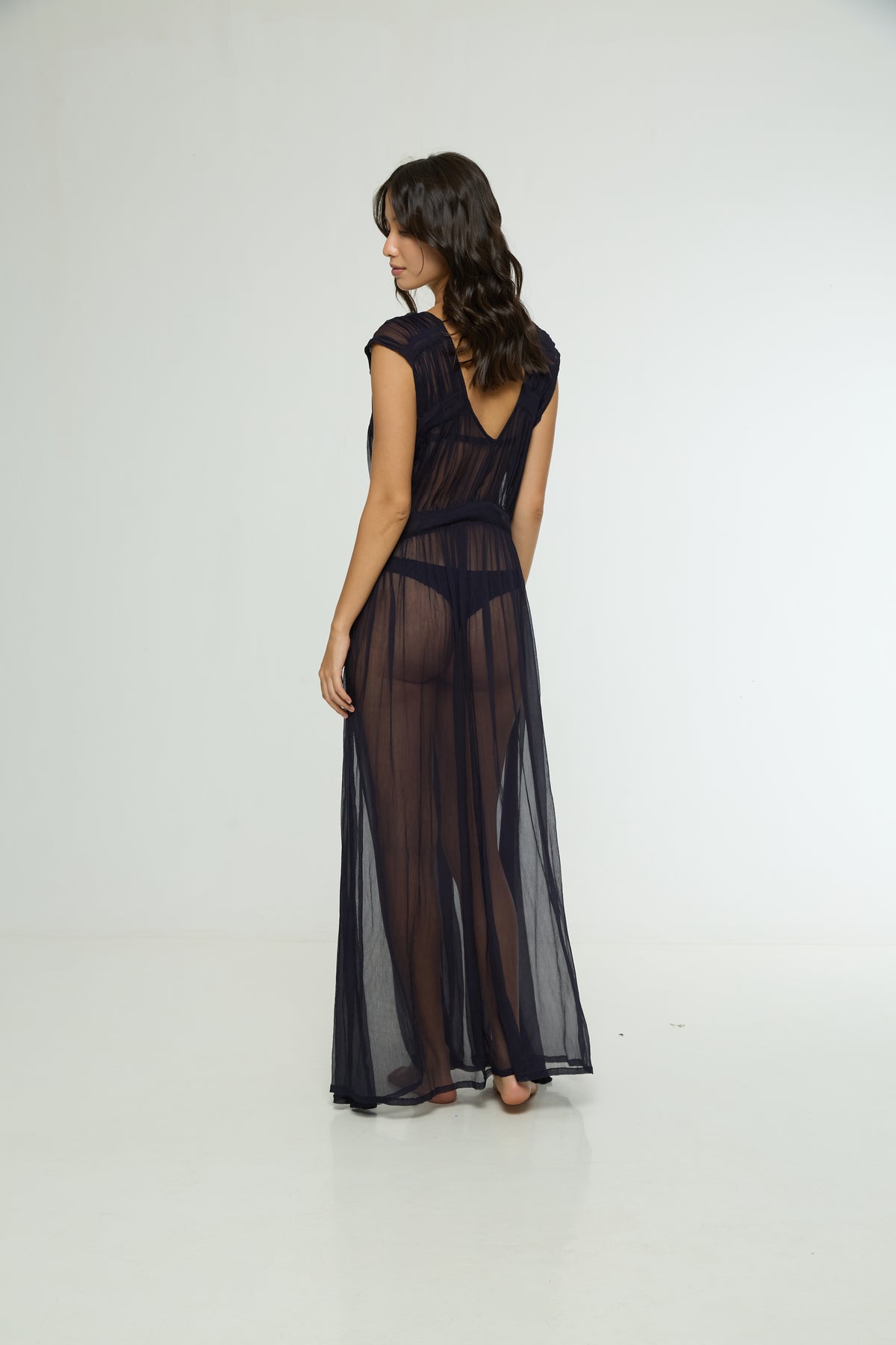 Maya Silk Crinkle Chiffon Dress