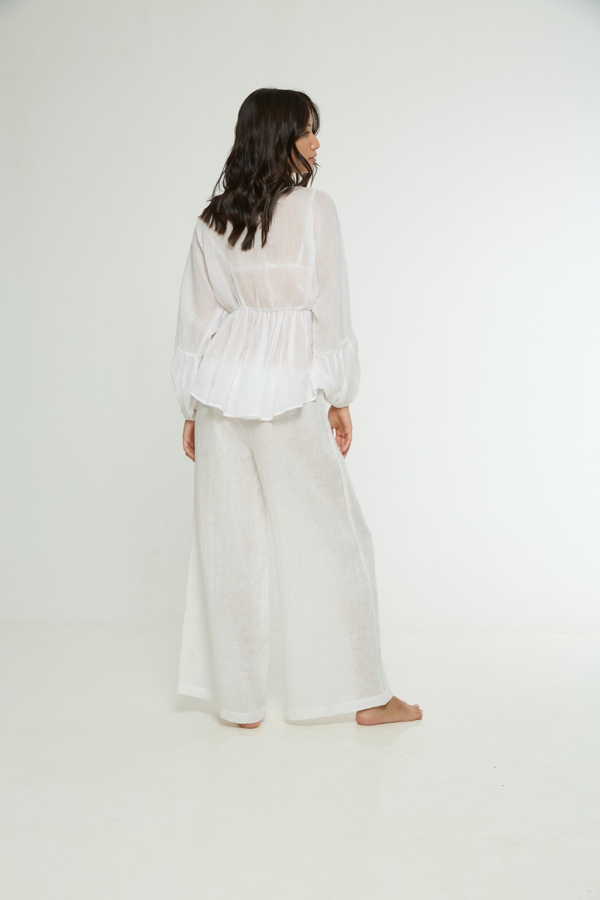 Jade Cotton Ramie Top