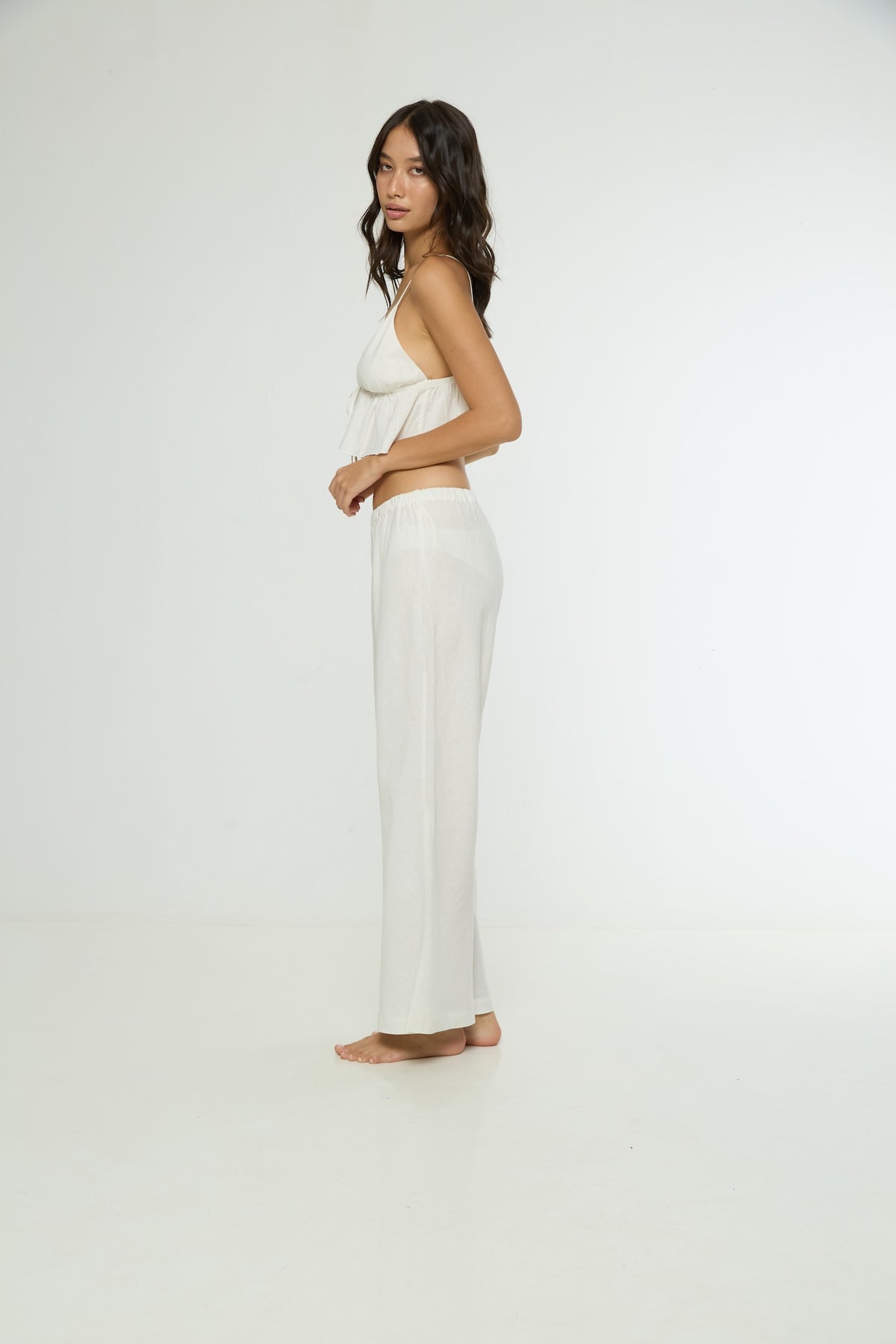 Milena Bias Cut Wide Leg Pants
