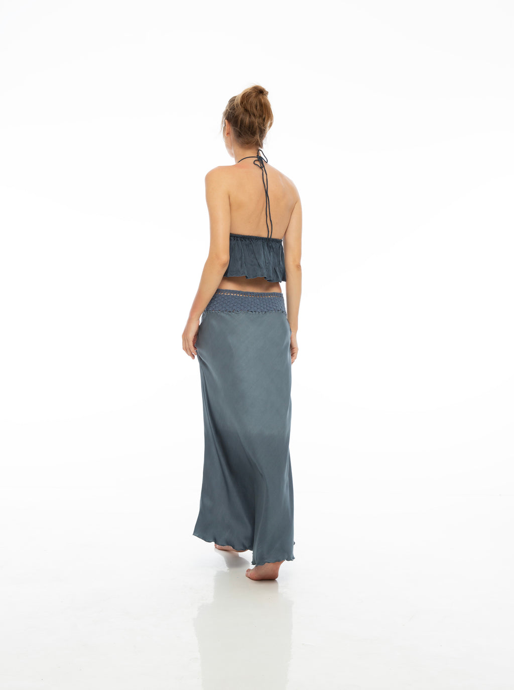 Claudia Bias Cut Silk Skirt