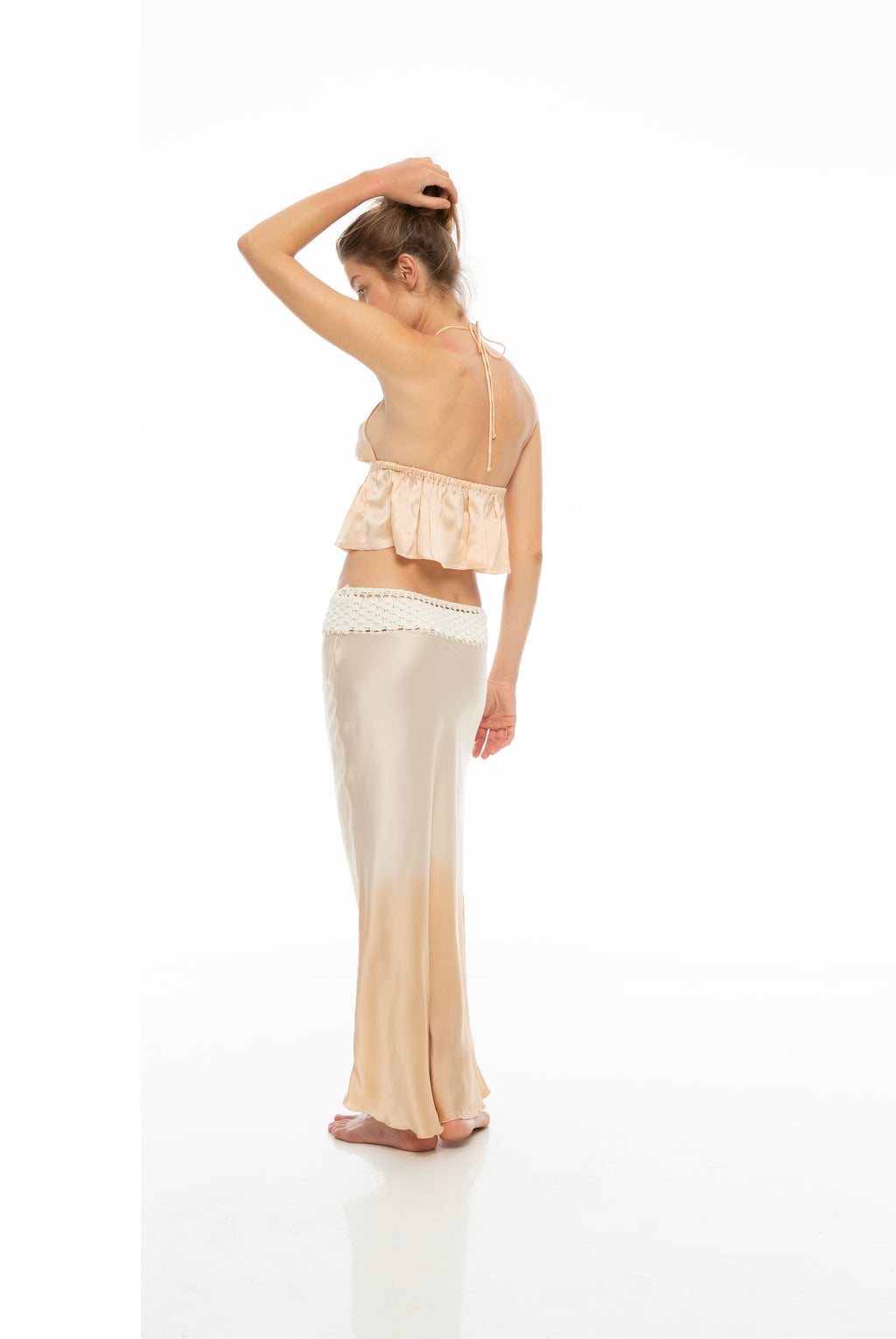 Claudia Bias Cut Silk Skirt
