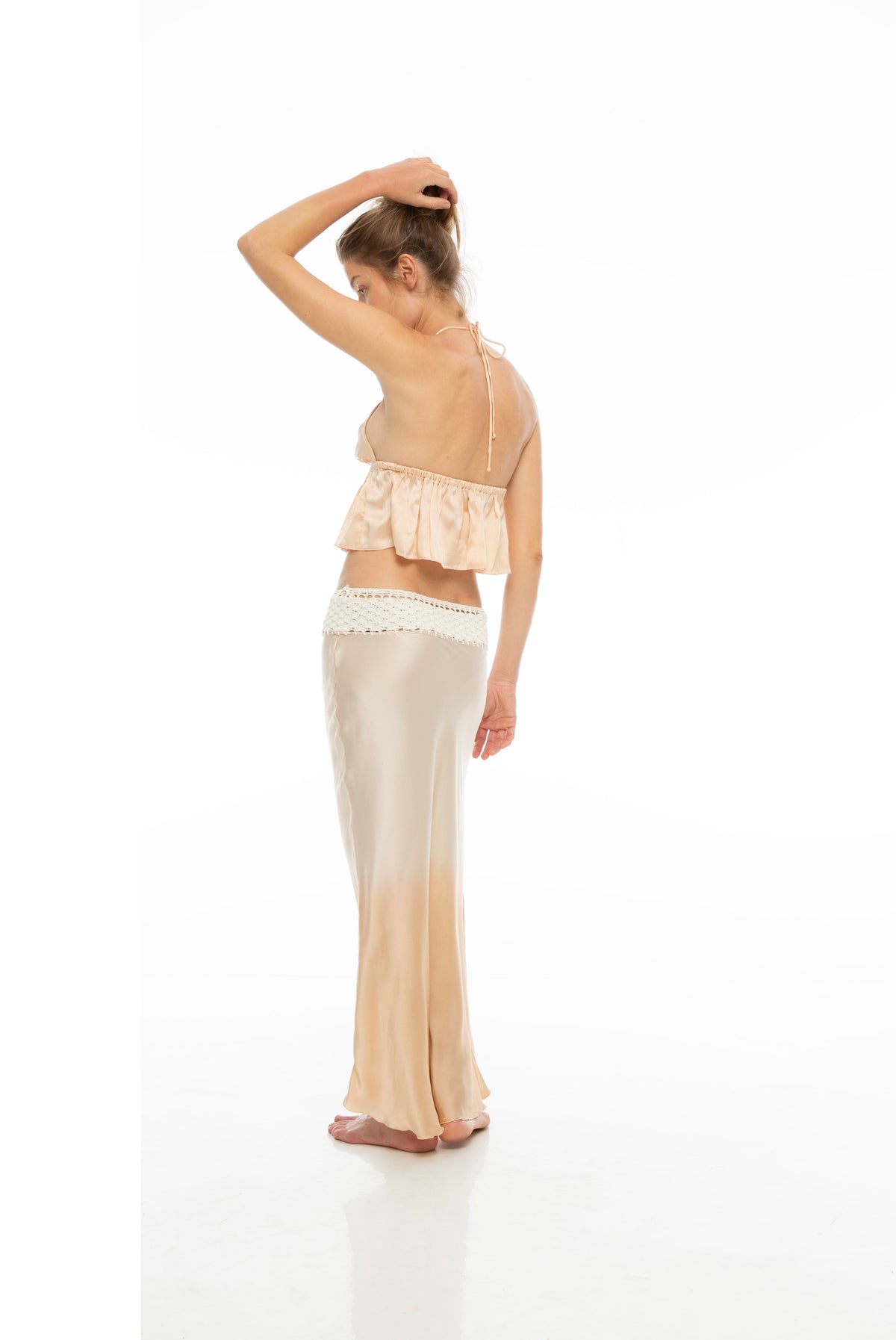 Claudia Bias Cut Silk Skirt