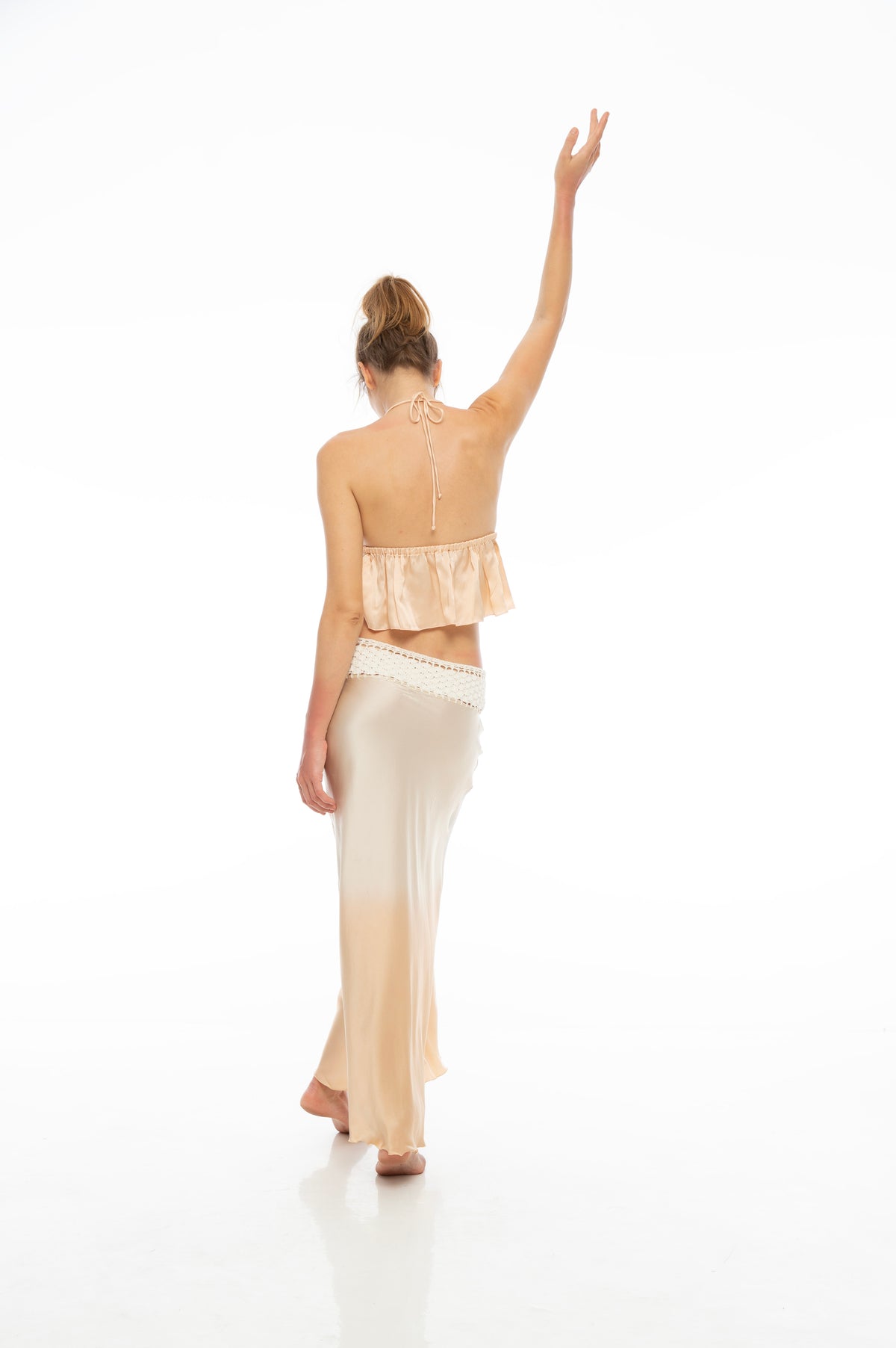 Claudia Bias Cut Silk Skirt