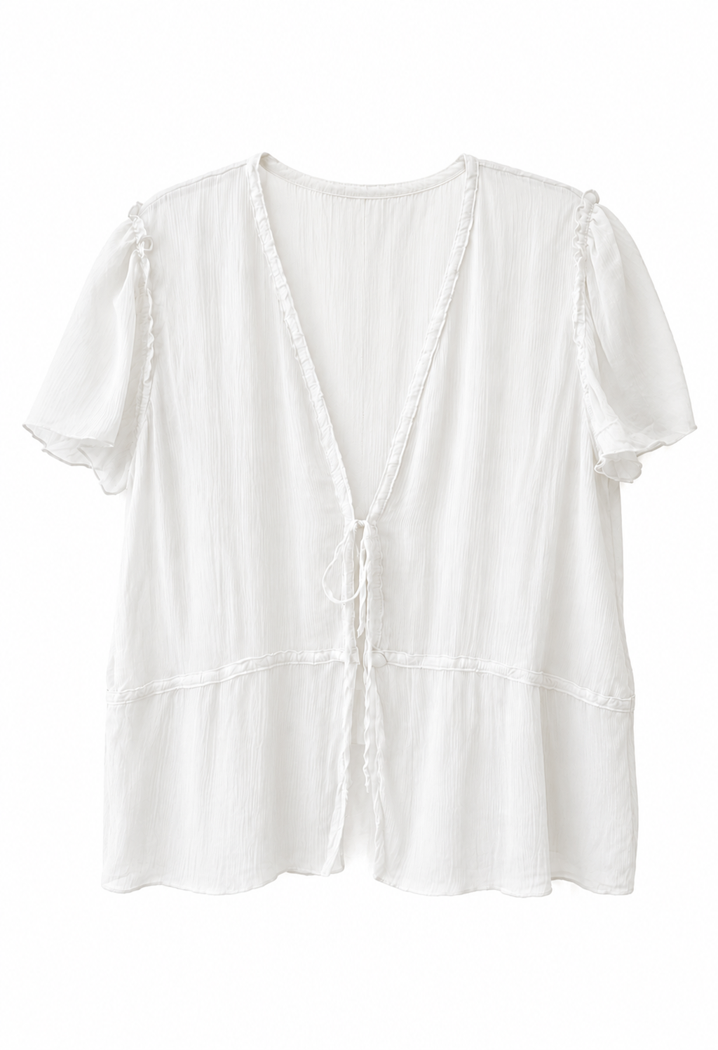 Aphrodite Silk Crinkle Chiffon Top