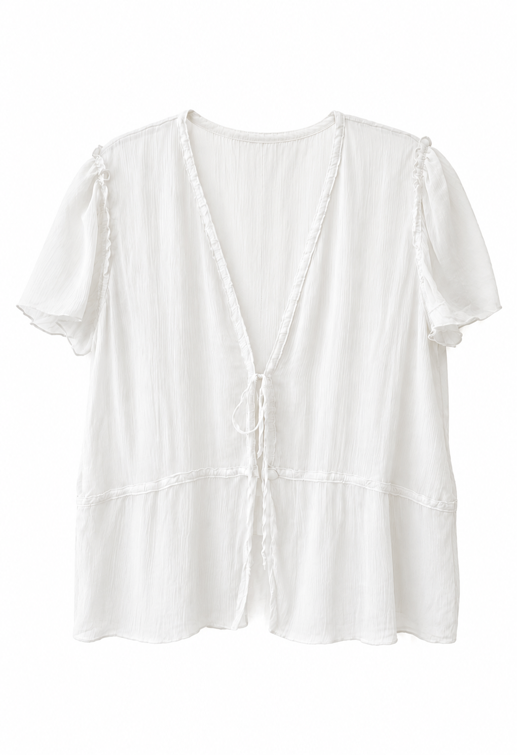 Aphrodite Silk Crinkle Chiffon Top