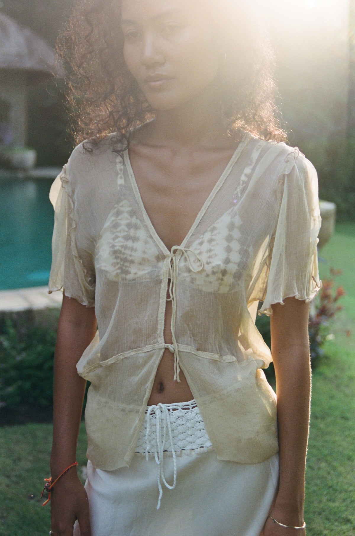 Claudia Bias Cut Silk Skirt